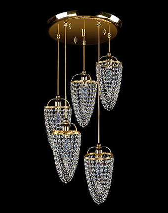 Ceiling Light - Basket Crystal Chandelier with Discount 35% - BL160