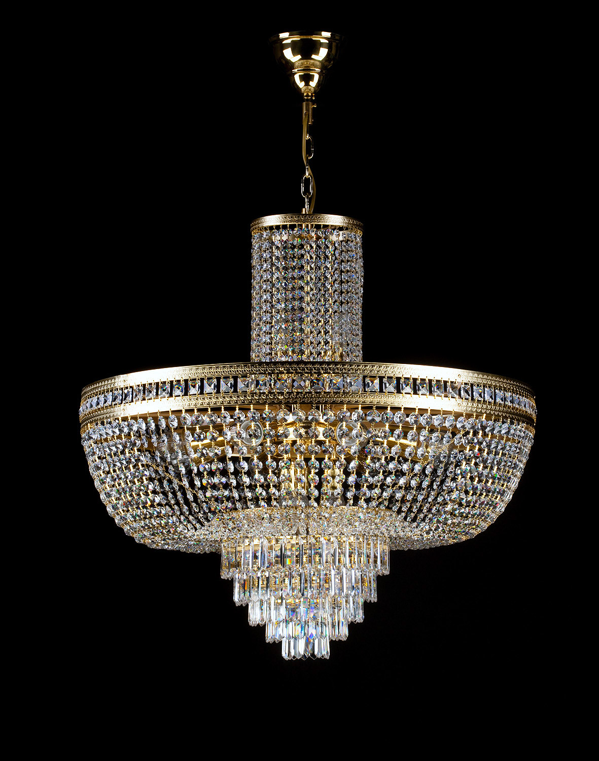 Ceiling Light - Basket Crystal Chandelier with Discount 35% - BL128