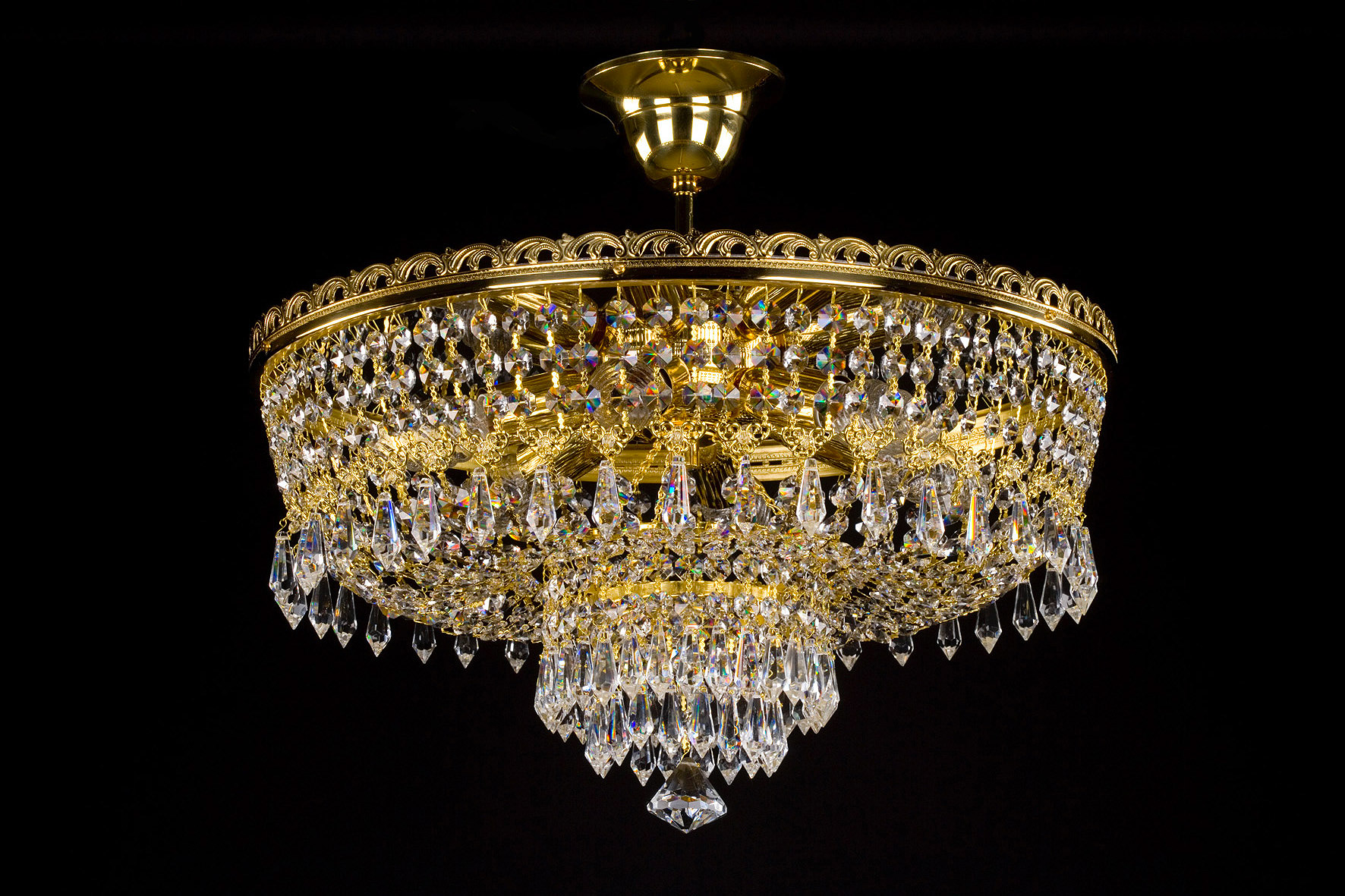 Ceiling Light - Basket Crystal Chandelier with Discount 35% - BL149