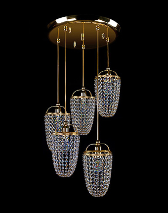 Ceiling Light - Basket Crystal Chandelier with Discount 35% - BL157