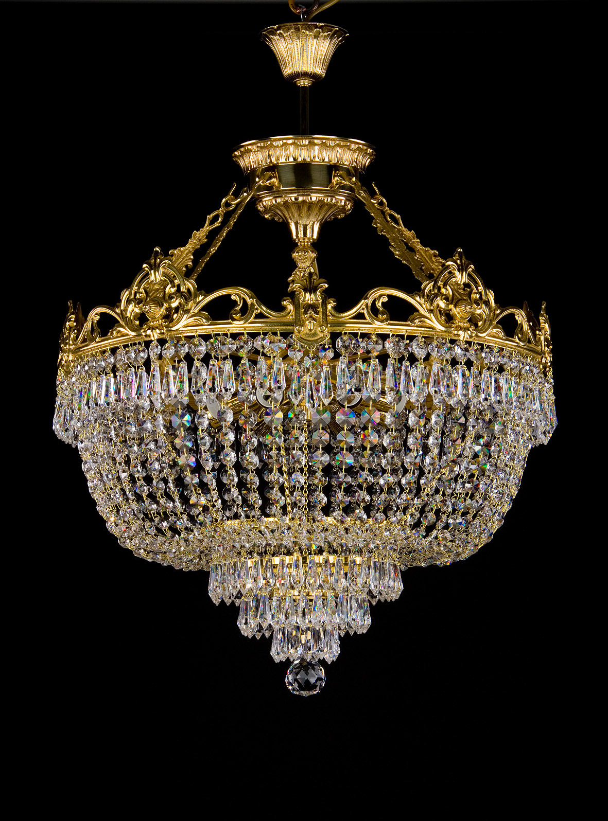 Ceiling Light - Basket Crystal Chandelier with Discount 35% - BL86