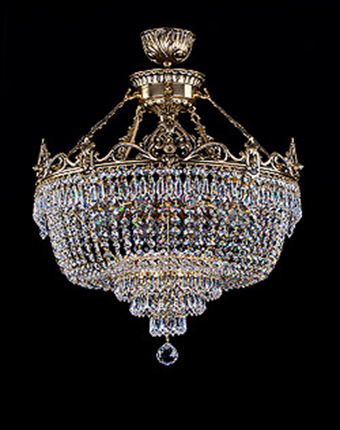 Ceiling Light - Basket Crystal Chandelier with Discount 35% - BL87