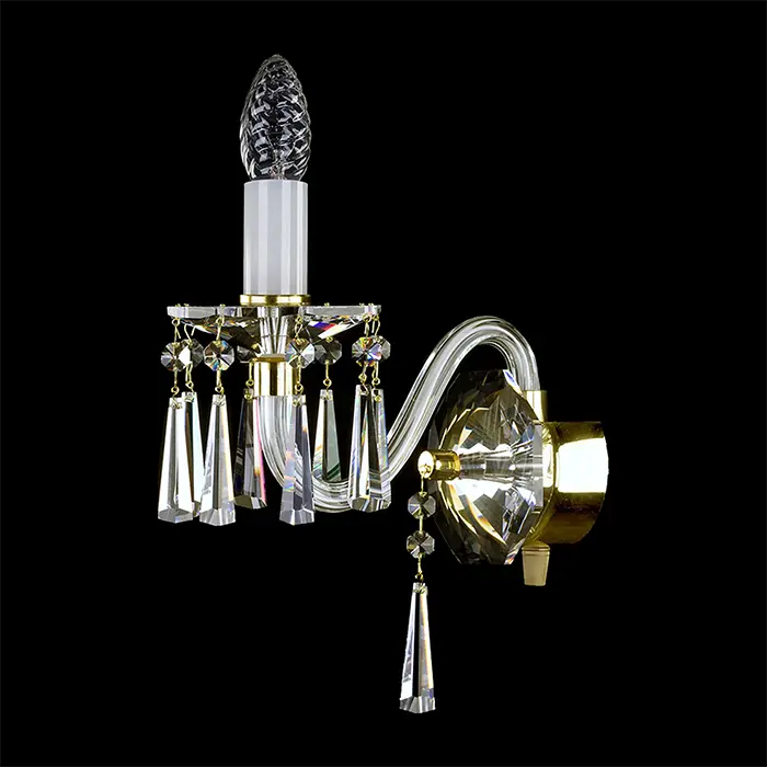 Kristall-Wandleuchte CS106 | 1 Arm