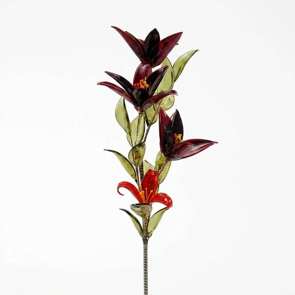 Flor de cristal: Lirio rubí