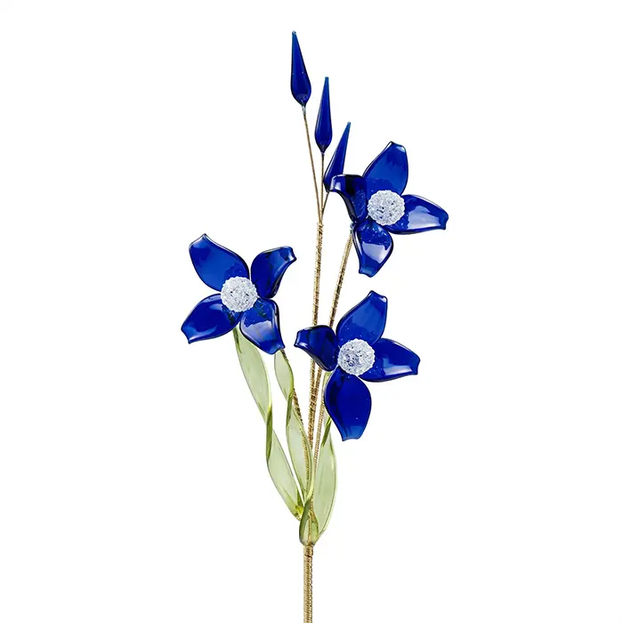 Glass Flower Blue Gentian
