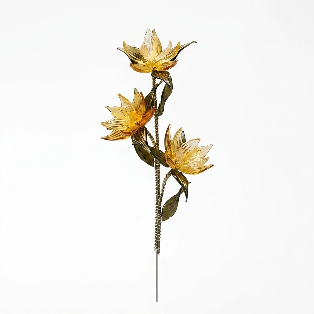 Flor de cristal: Nenúfar ámbar