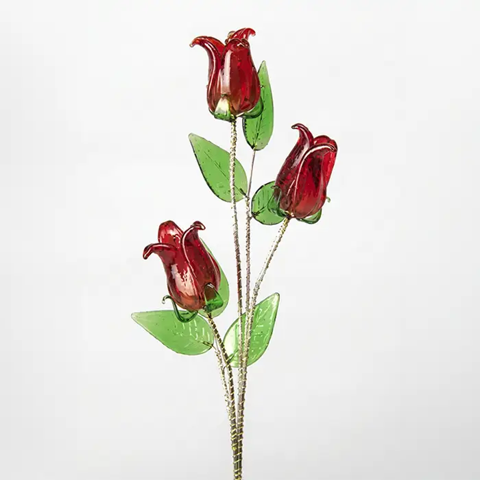 Glass Flower - Red Tulip