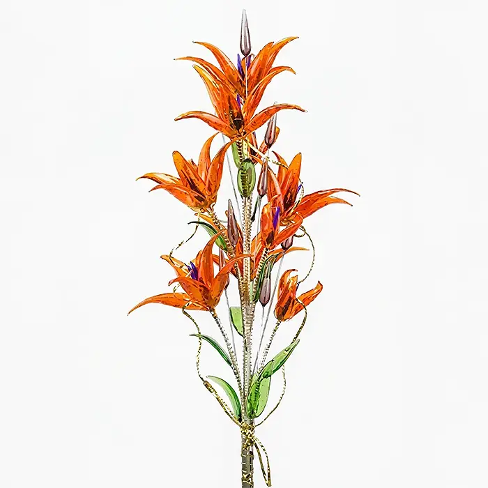 Glasblume Orange Lilie